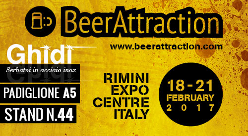 BeerAttraction 2017 – esponiamo al padiglione A5 stand n. 44.