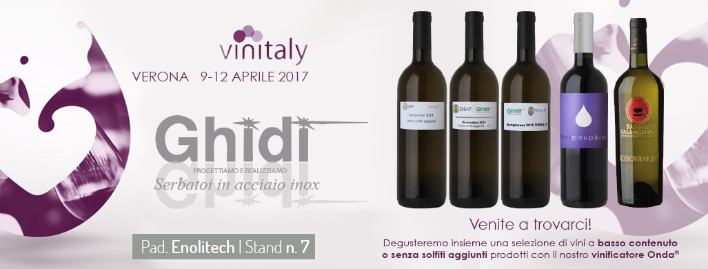 Vinitaly 2017. Vieni a trovarci al padiglione Enolitech | Stand n. 7