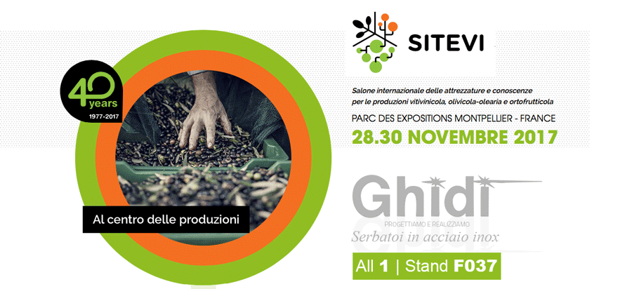 Presenti a SITEVI 2017- Montpellier – Francia