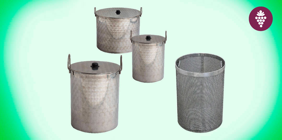 13. Ollas y cestas filtrantes de 30 a 500 litros Acero inoxidable AISI 304