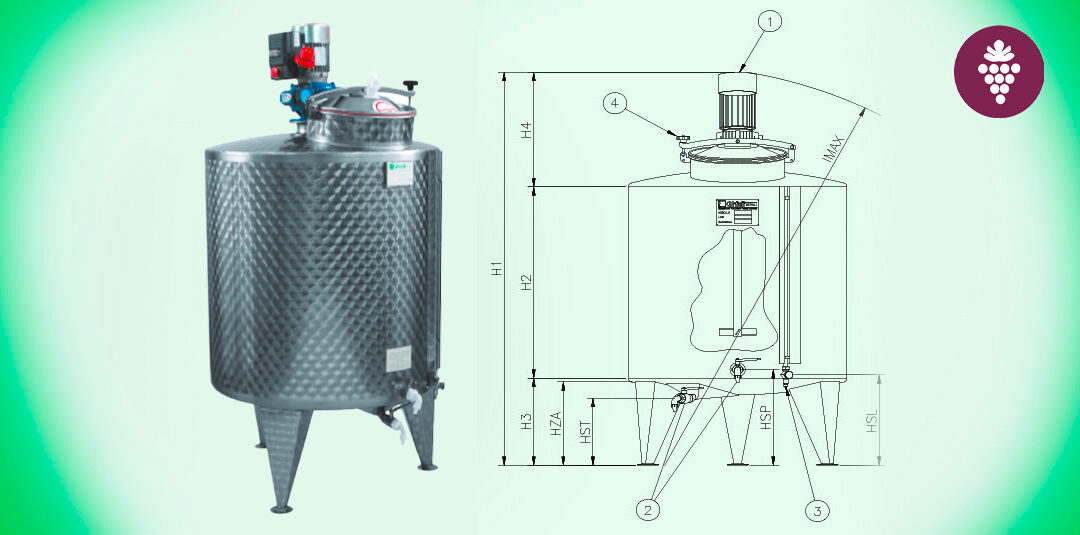 15. Mezcladora con variador de velocidad Acero inoxidable AISI 304